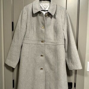 J. Crew Wool Blend Lady Coat - Heather Dusk